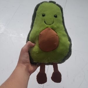 Avocado Plush Soft Stuffie Unisex Kids Toy Smiling Face Happy Avocado